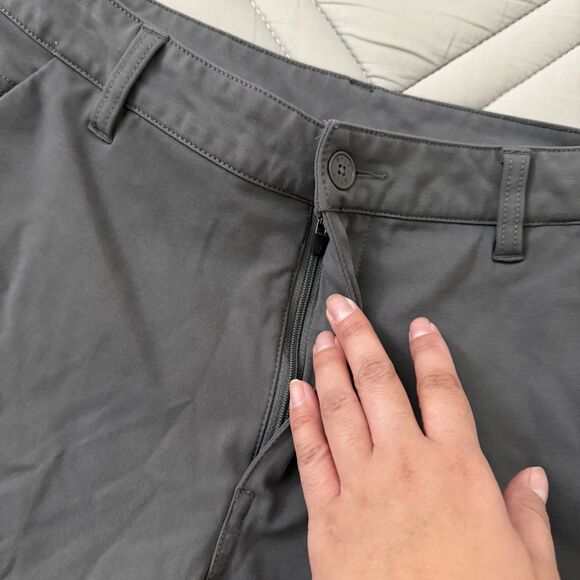 BYLT Premium Basics Shorts Mens 32 Gray 4-Way Stretch Performance Casual Golf - Picture 5 of 10